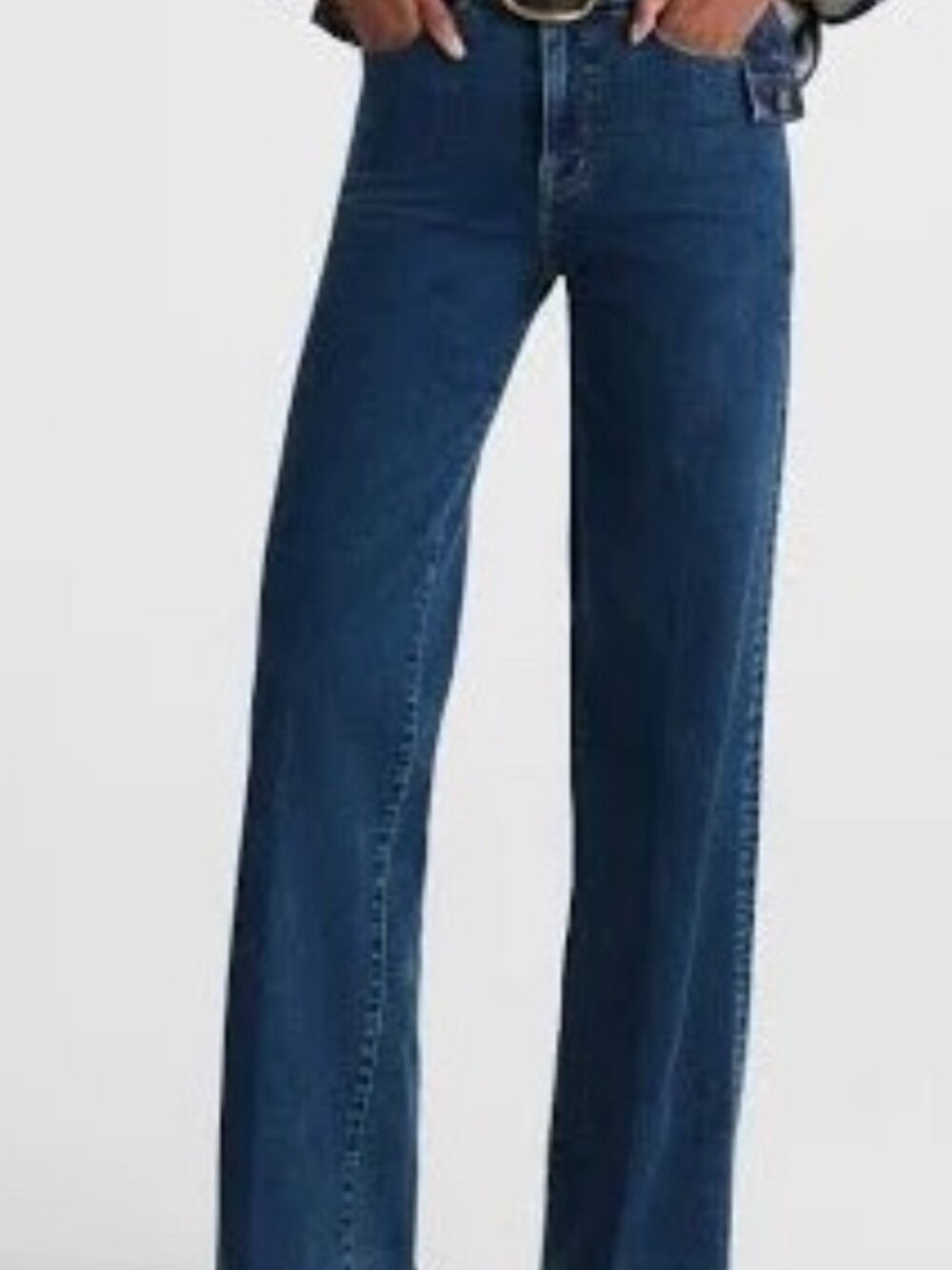 The Wide-Leg Jean in Super Stretch Denim  26 TALL